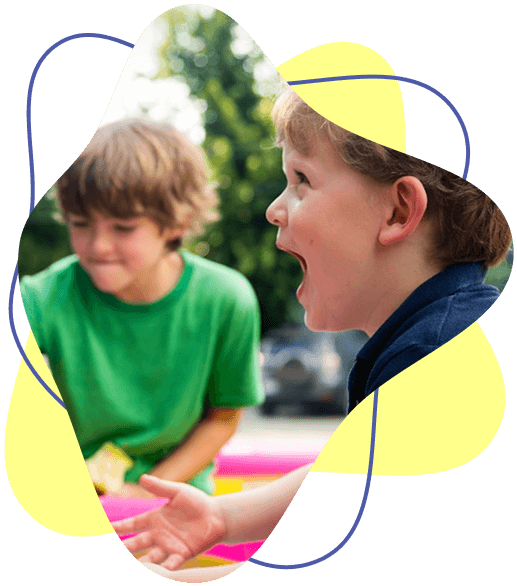 Happy children playing together